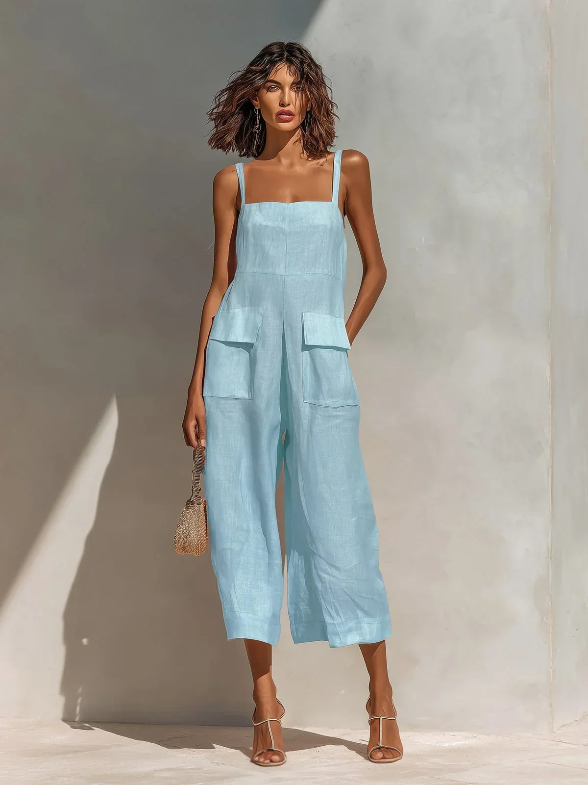 P|H - Square Neck Wide Leg Jumpsuit Sharon