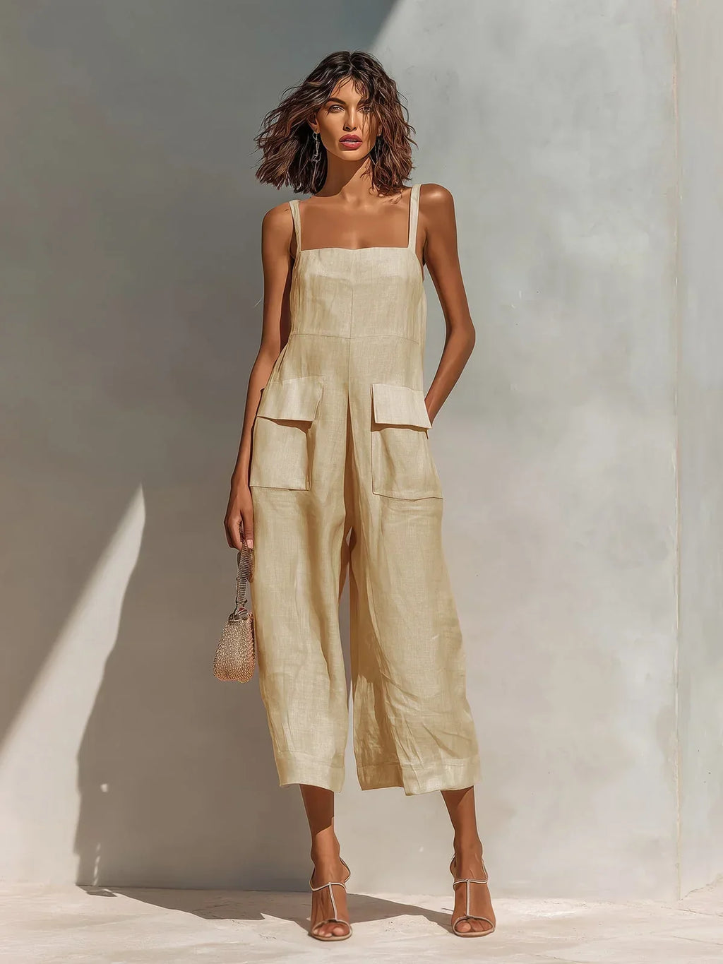 P|H - Square Neck Wide Leg Jumpsuit Sharon
