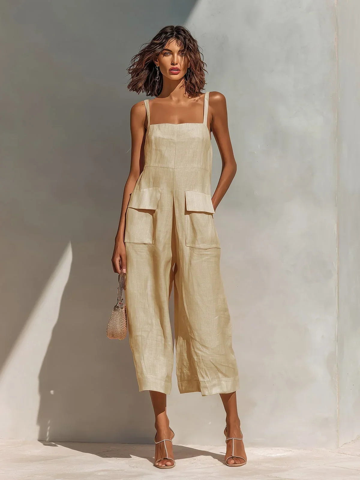P|H - Square Neck Wide Leg Jumpsuit Sharon