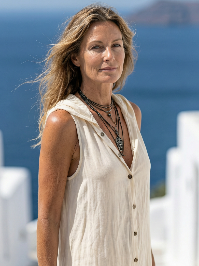 P|H - Beige Long Sleeve Maxi Dress Marune