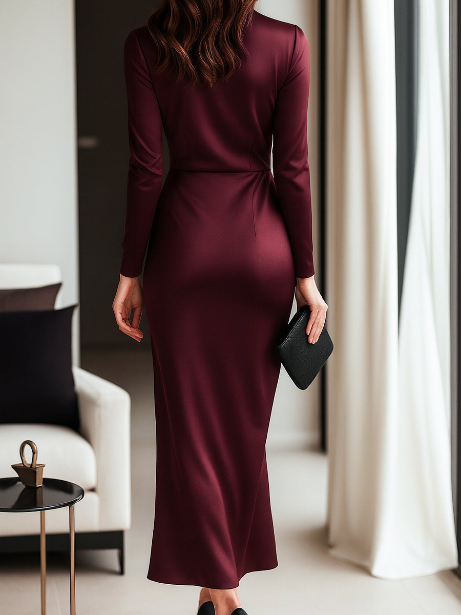 P|H - Satin Wrap Dress Antoinette