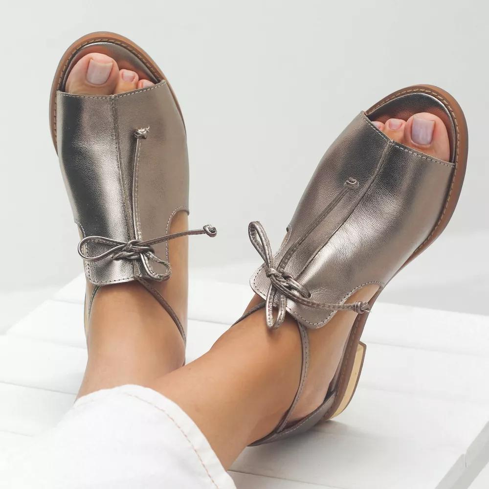 P|H - Lace-Up Leather Comfort Sandals Deborah