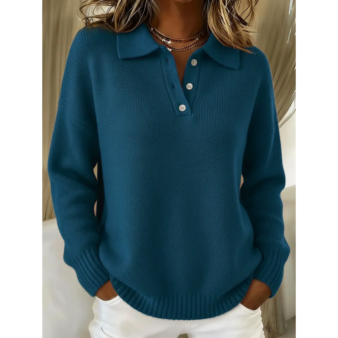 P|H - Soft Polo Collar Comfort Sweater Deborah