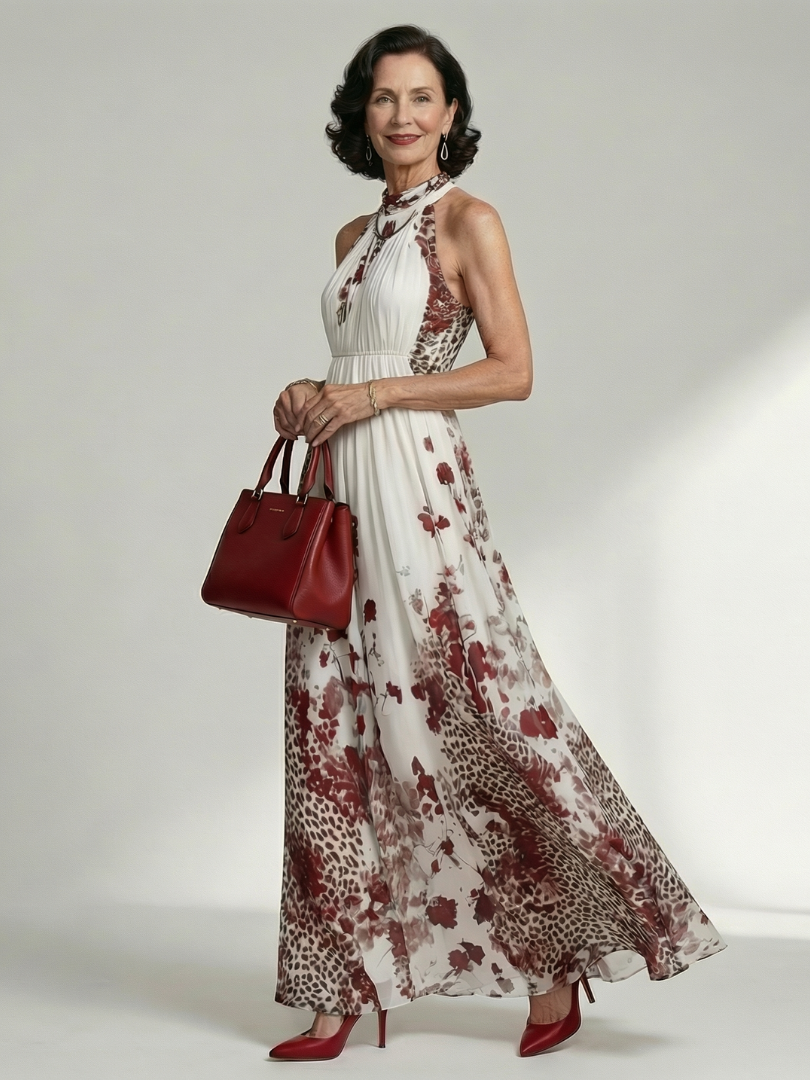 P|H - White Pleated Maxi Dress Penelope