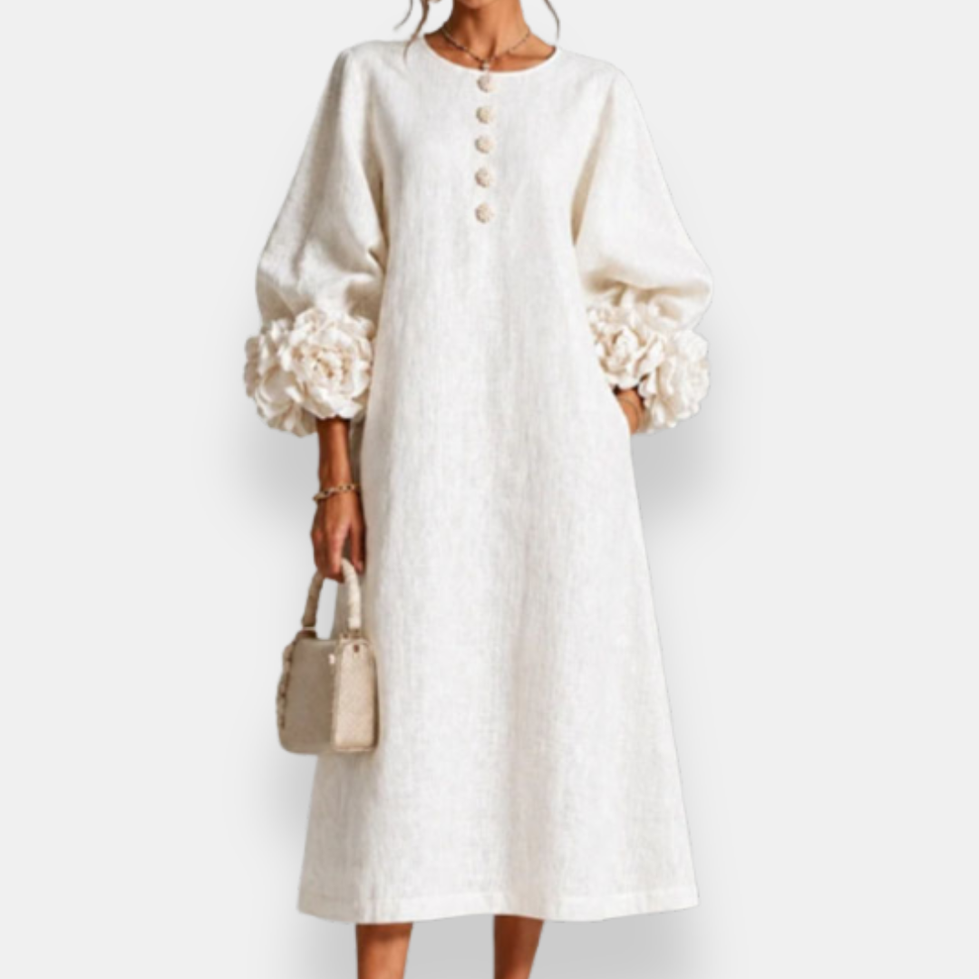 P|H - Rosette Cuff Midi Dress Grace