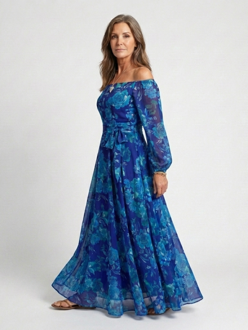 P|H - Off-Shoulder Floral Maxi Dress Aspen
