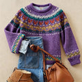 P|H - Purple Nordic Yoke Knit Sweater Eleanor
