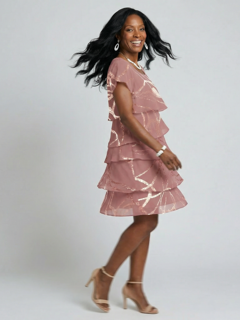 P|H - Abstract Knee-Length Dress Hoku