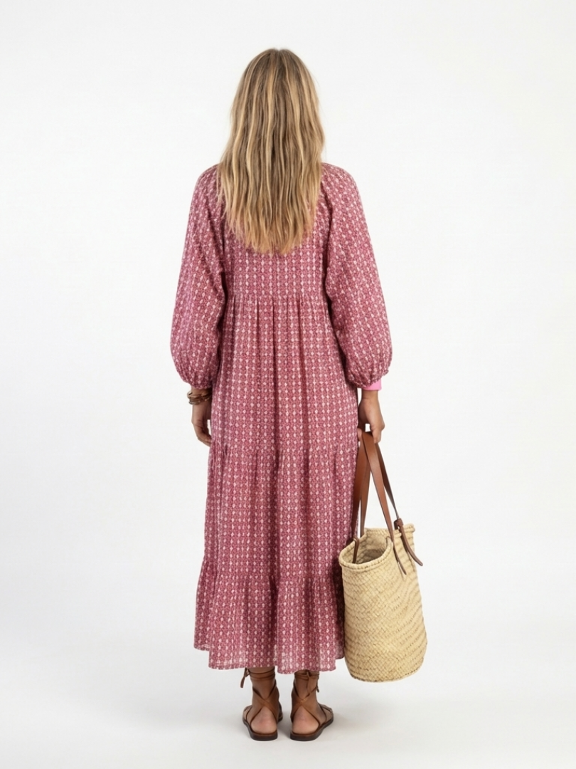 P|H - Geometric Print Midi Dress Arlette