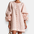 P|H - Flower Cuff Button Shirt Dress Catherine