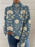 P|H - Block Print Floral Turtleneck Gloria