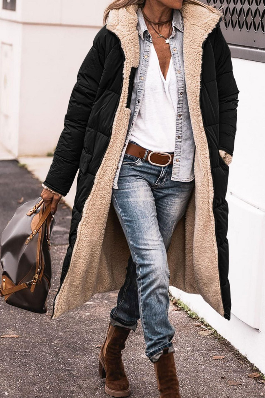 P|H - Reversible Hooded Puffer Coat for Women Nancy