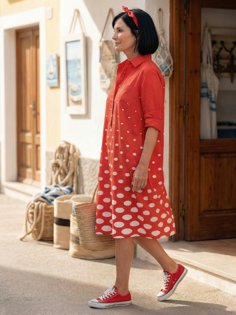 P|H - Luminous Polka Dot Dress Wrenley