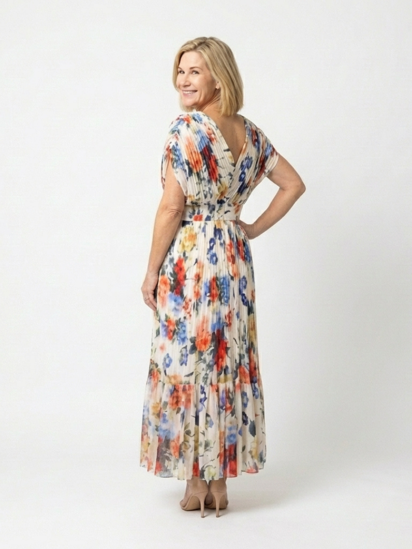 P|H - Pleated Floral Midi Dress Savannah
