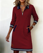 P|H - Zip Collar Knit Sweater Dress Judith