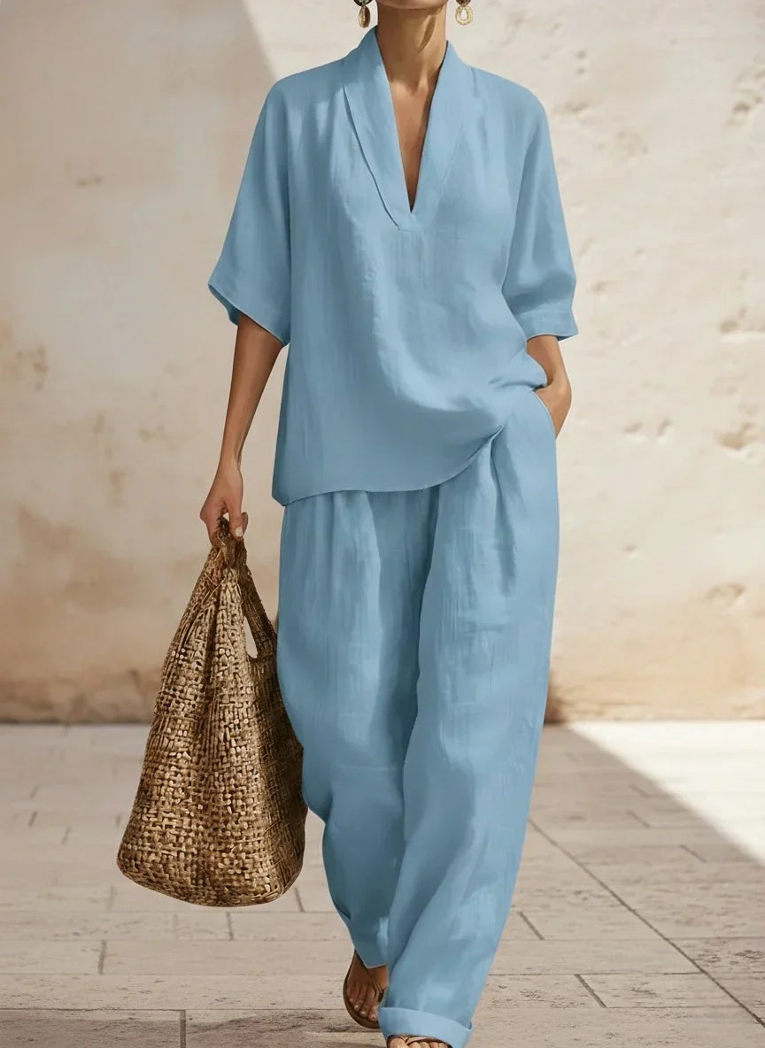P|H - Effortless Linen Two-Piece Set Lilly