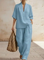 P|H - Effortless Linen Two-Piece Set Lilly
