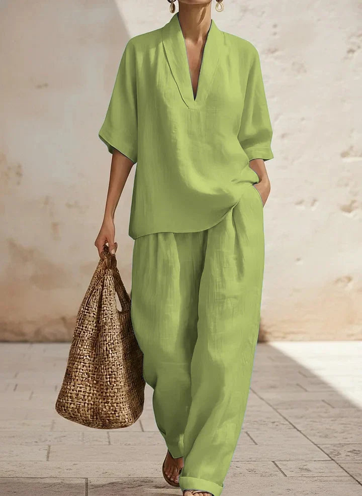 P|H - Effortless Linen Two-Piece Set Lilly