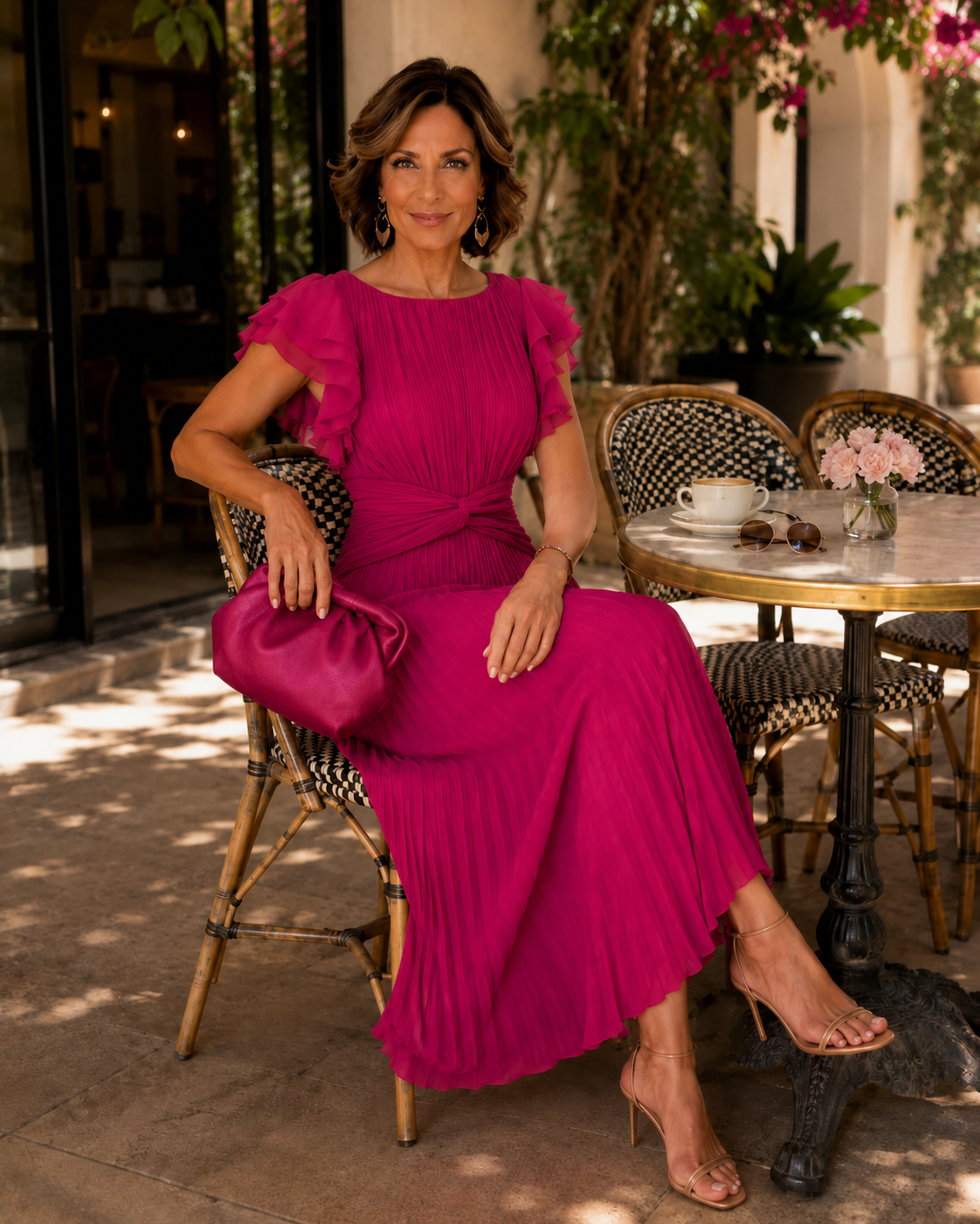 P|H - Pleated Twist-Waist Maxi Dress Sharon