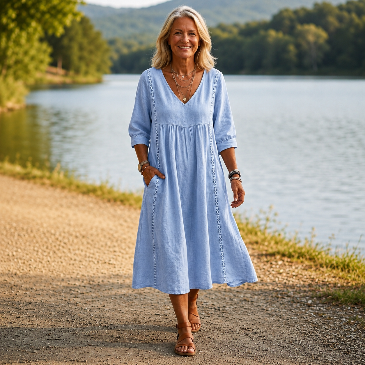 P|H - Effortless Elegant Midi Dress Sandra