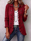 P|H - Ruffle Trim Button Cardigan for Women Gloria