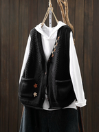 P|H - Pocketed Knit Button Vest Nancy