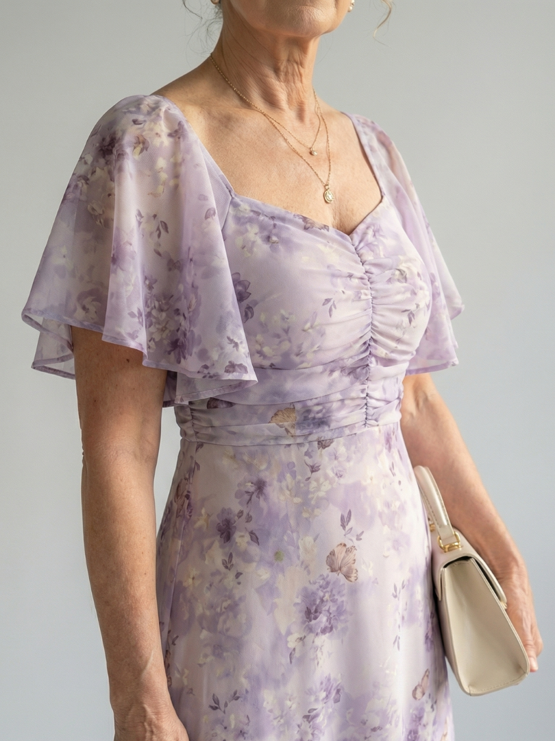 P|H - Flutter Sleeve Midi Dress Audrey
