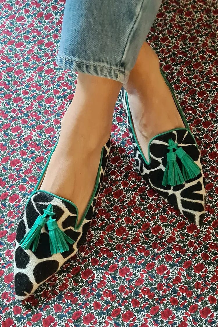 P|H - Pointed Animal-Print Loafers Cynthia