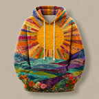 P|H - Quilted Sunrise Meadow Hoodie Donna
