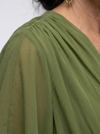 P|H - Draped Neckline Midi Dress Elysia