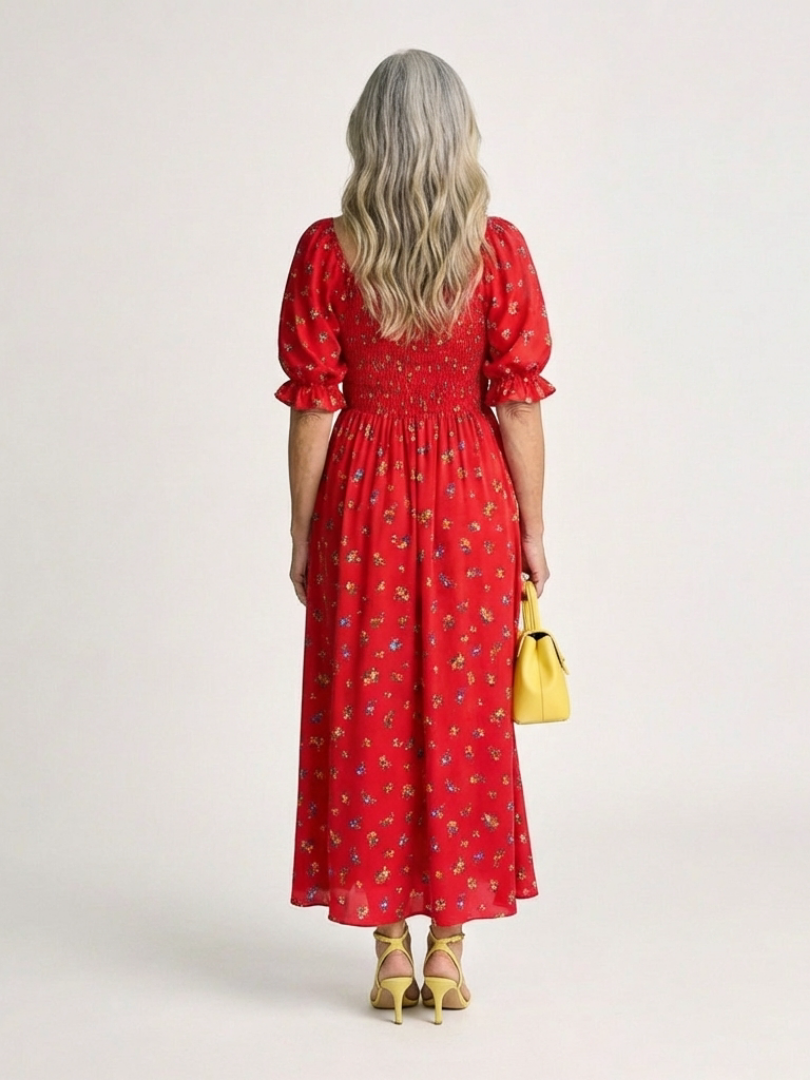 P|H - Puff Sleeve Midi Dress Delphine