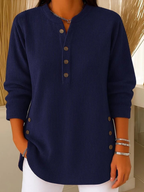 P|H - Ribbed Button Henley Tunic Carol