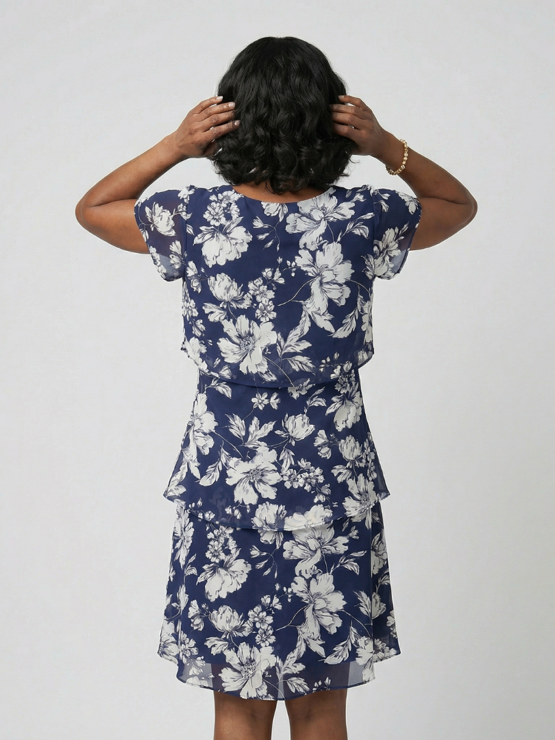 P|H - Subtle Floral Knee-Length Dress Thea