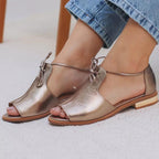 P|H - Lace-Up Leather Comfort Sandals Deborah