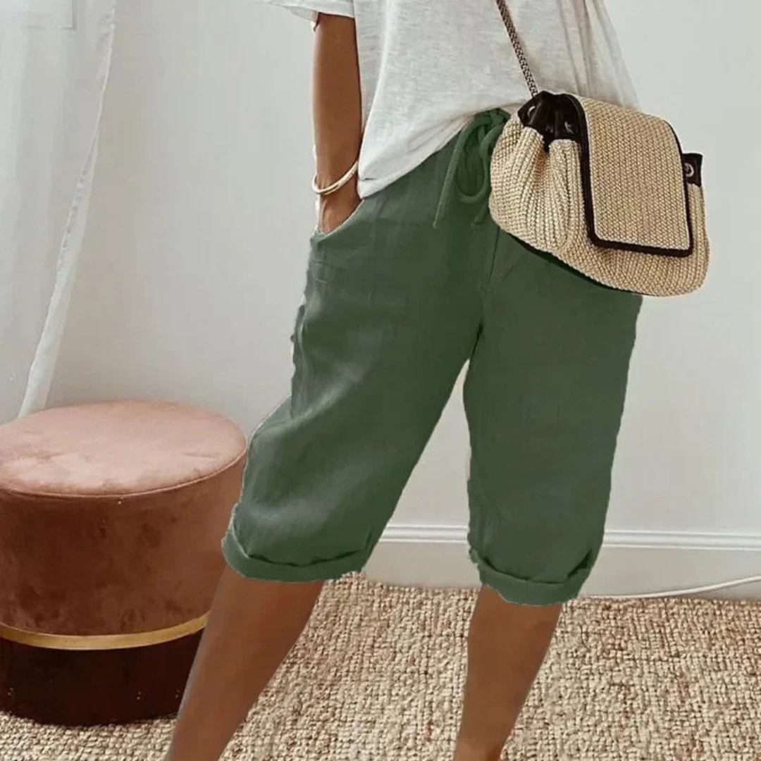 P|H - Drawstring Capri Shorts Camille