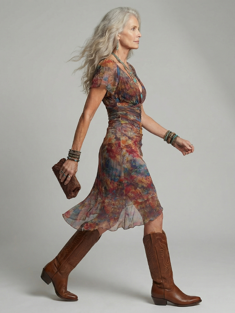 P|H - Quiet Statement Halter Midi Dress Brooklyn