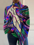P|H - Abstract Swirl Knit Turtleneck Evelyn