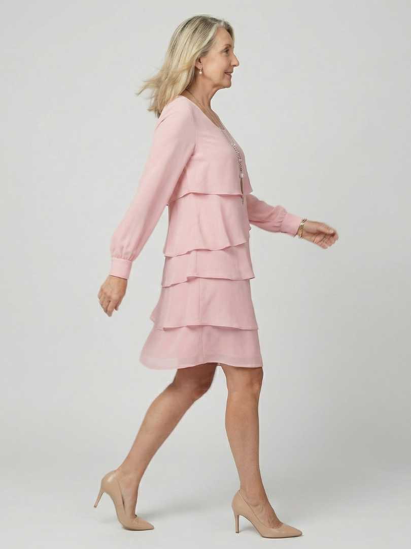 P|H - Layered Knee-Length Dress Lila