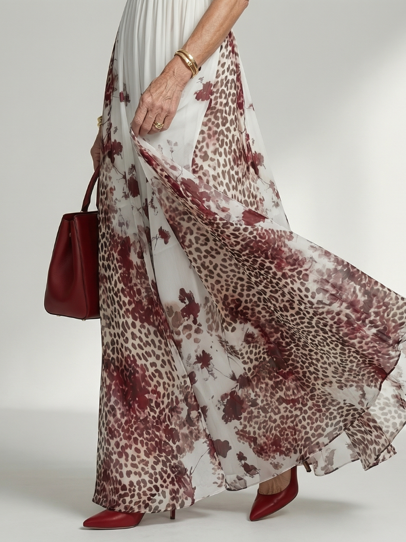 P|H - White Pleated Maxi Dress Penelope