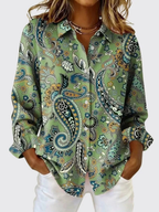P|H - Paisley Print Button-Up Blouse for Women Pamela