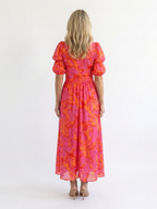 P|H - Puff Sleeve Floral Midi Dress Willow