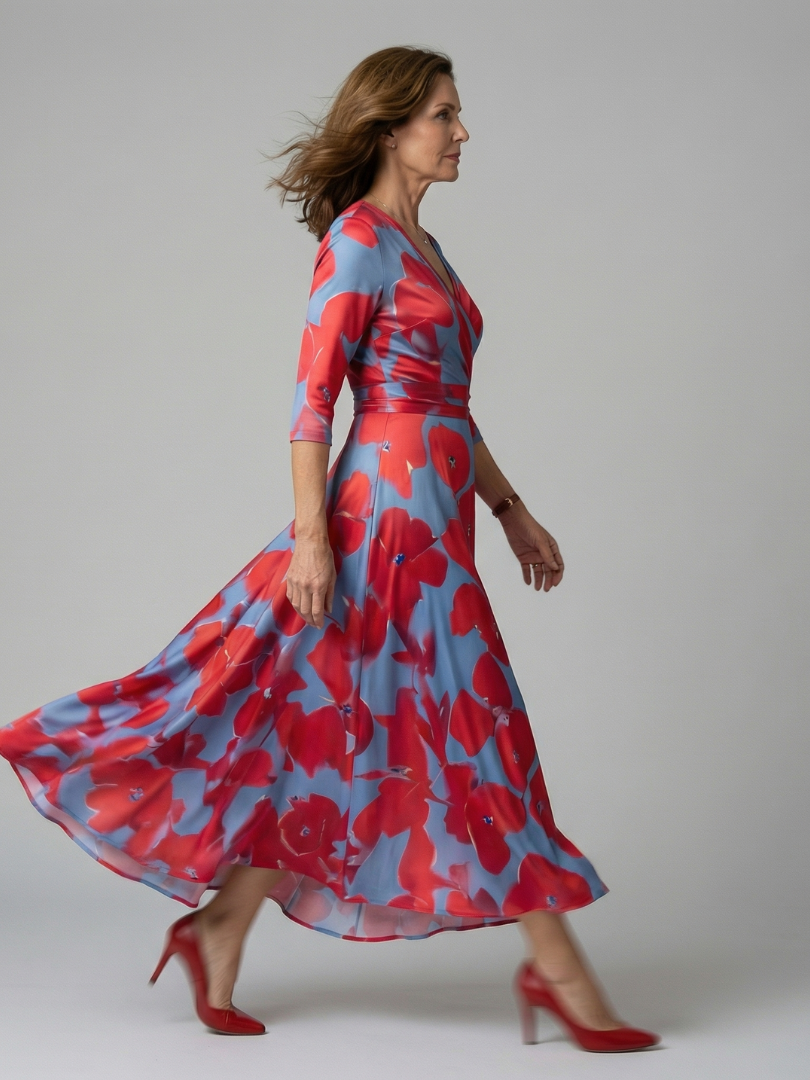 P|H - Tiered Midi Dress Celine