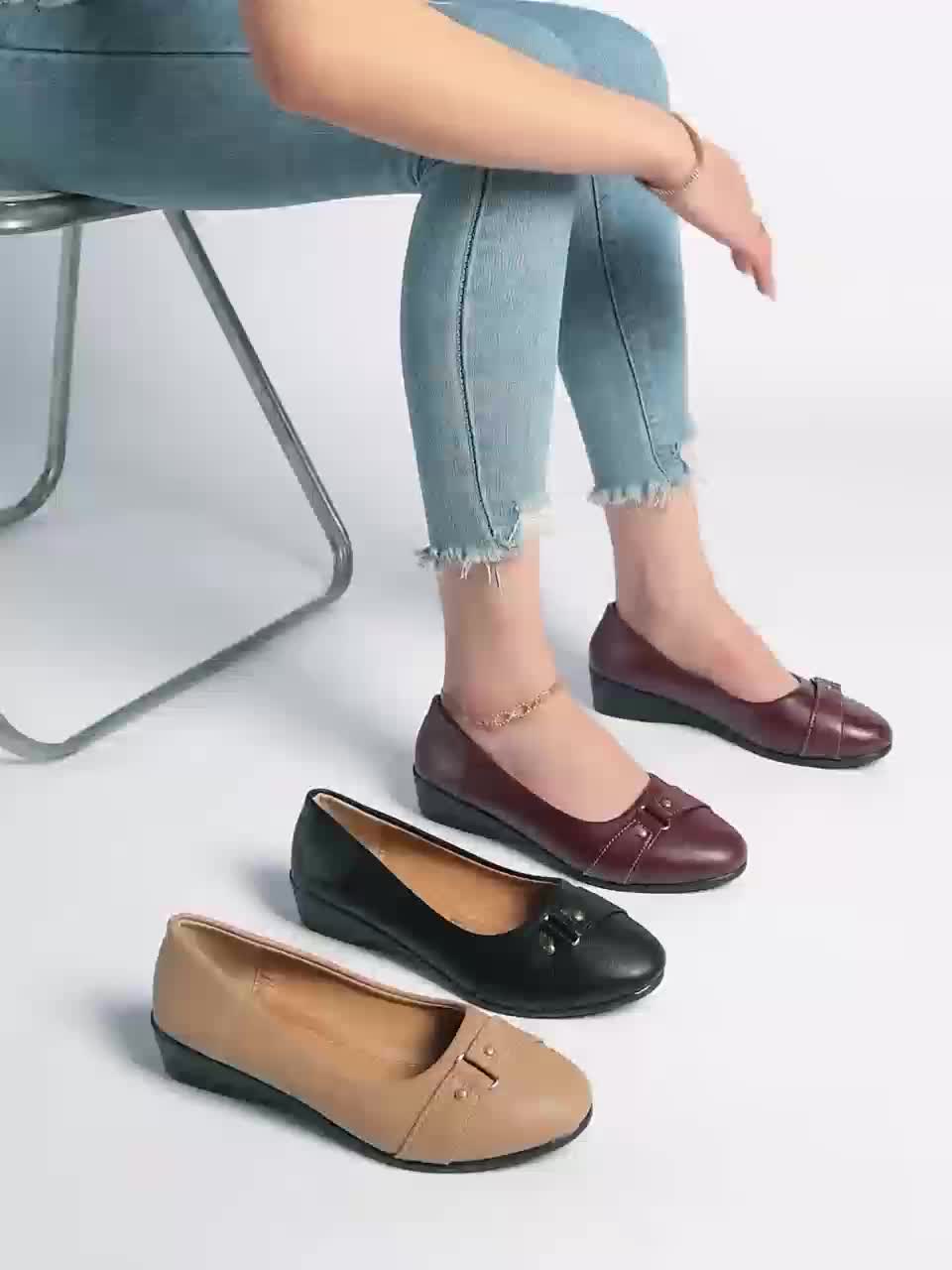 P|H - Cushioned Wedge Comfort Flats Evelyn