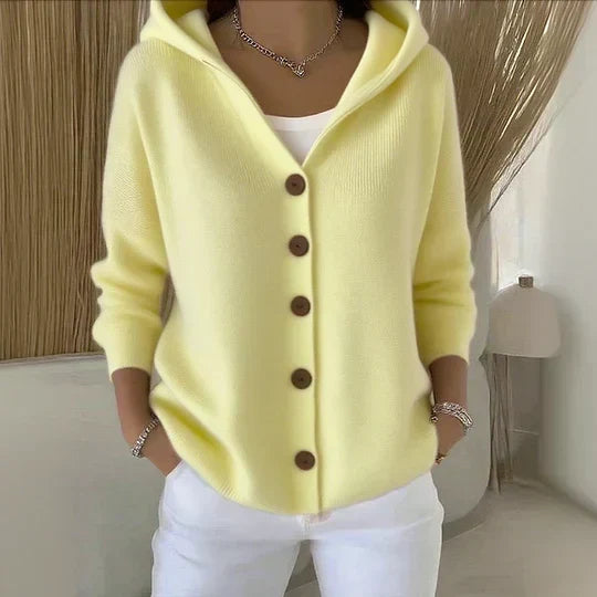 P|H - Hooded Button-Up Knit Cardigan Janet