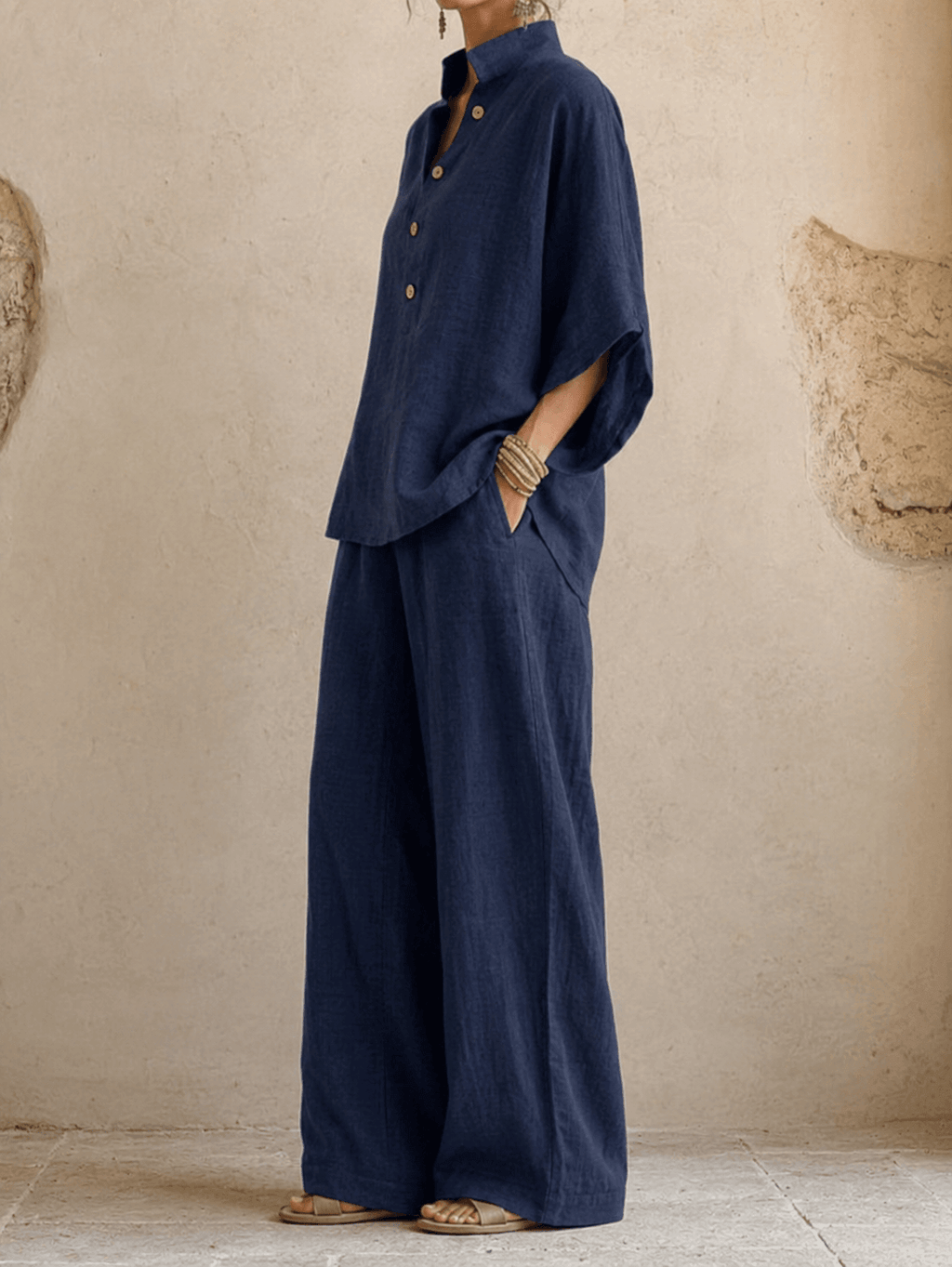 P|H - Relaxed Batwing Two-Piece Set Carol