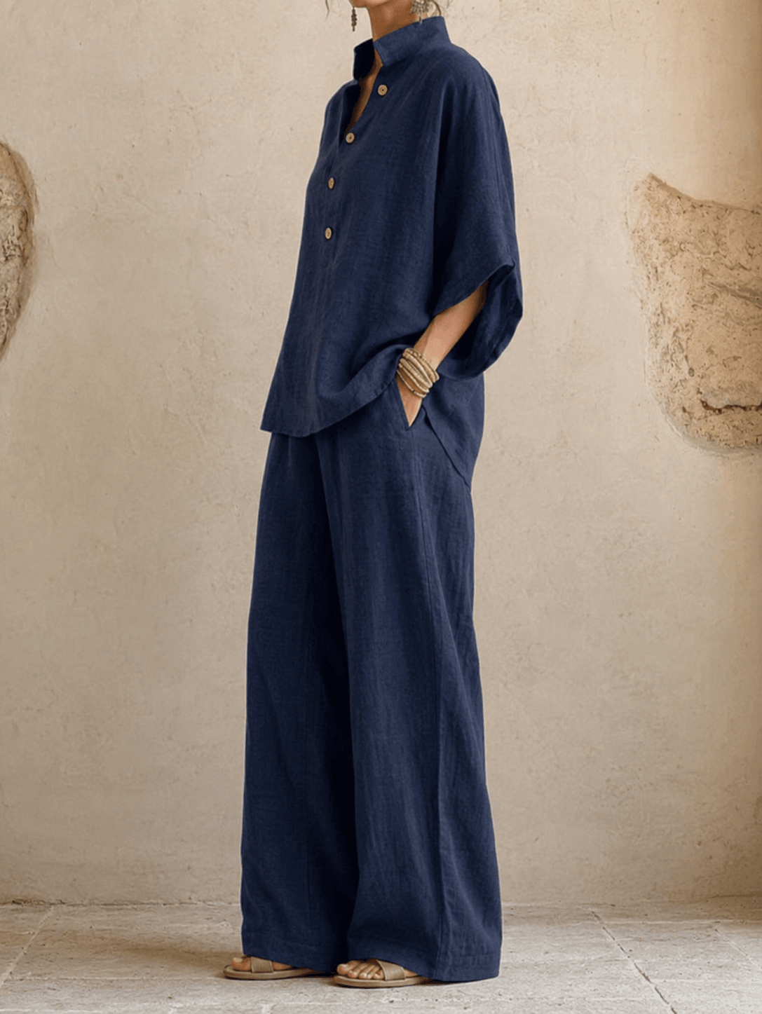 P|H - Relaxed Batwing Two-Piece Set Carol
