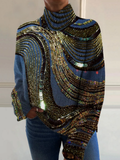 P|H - Golden Swirl Knit Turtleneck Eleanor