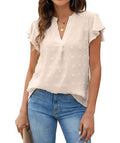 P|H - Chic Patchwork Ruffle Blouse Kari