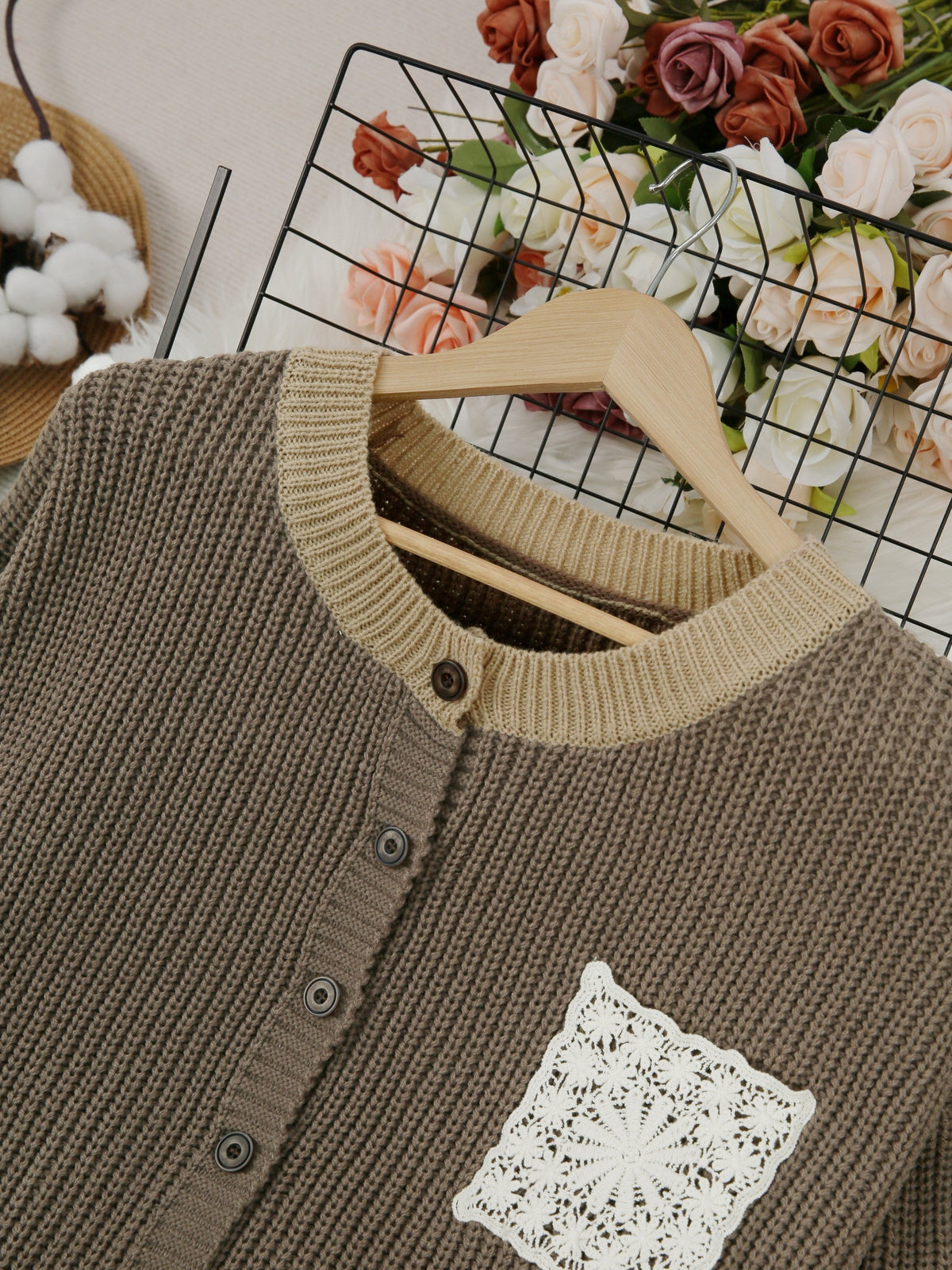 P|H - Waffle Knit Pocket Cardigan Brenda