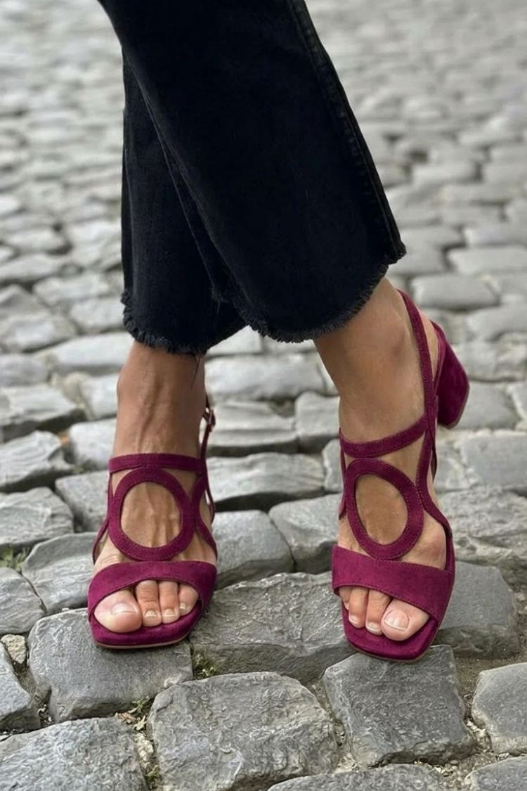 P|H - Sculpted Ring Block Heel Sandals Linda